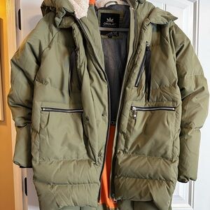 OROLAY Women's L Green Puffer Down Jacket
